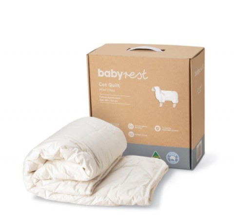 Babyrest Cot Quilt - Wool Filled Babyrest Cot Quilt - Wool Filled