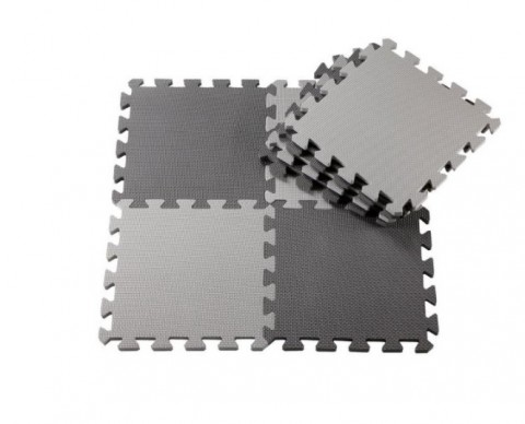 Anstel Puzzle Floor Mat - 24 pack - Light Grey / Dark Grey