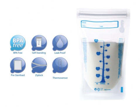 Cherub Baby Natripur ThermoSensor Breast Milk Bags 20 pack