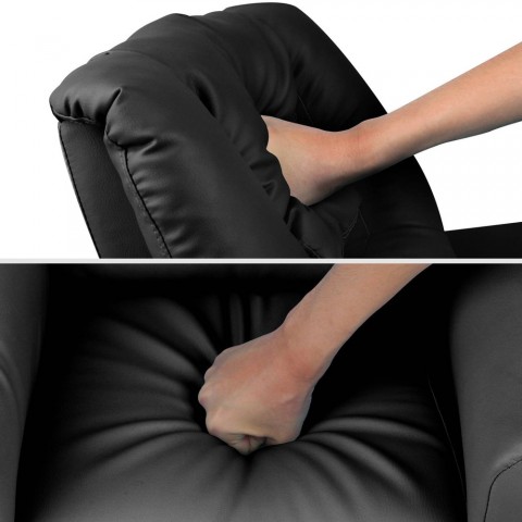 Keezi Kids Padded PU Leather Recliner Chair - Black Keezi Kids Padded PU Leather Recliner Chair - Black