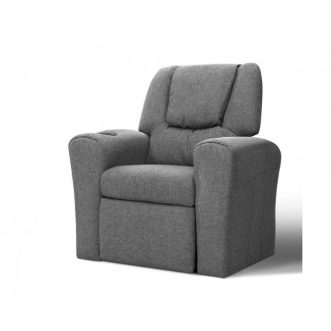Keezi Kids Linen Fabric Recliner Chair - Black