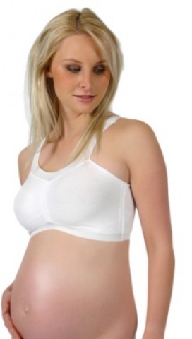 New Beginnings Maternity Crop Top Bra White L