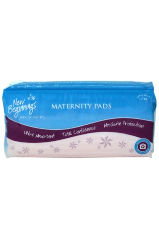 New Beginnings Maternity Pads Adhesive - 12's New Beginnings Maternity Pads Adhesive - 12's