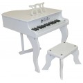 Schoenhut White Baby Grand Piano - 30 keys