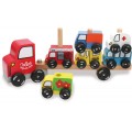 Vilac Truck & Trailer with Cars Stacking Game
