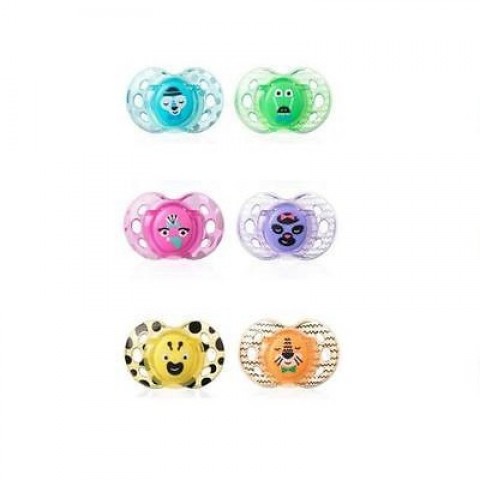 Tommee Tippee Closer To Nature Fun Soother 2 Pk 6-18 months