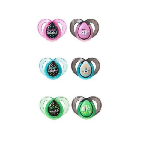 Tommee Tippee Closer To Nature Night Soother 2 Pk 6-18 months