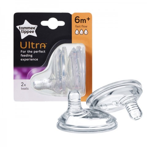 Tommee Tippee Ultra Fast Flow Teat 2 pack