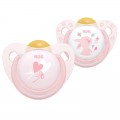 NUK Baby Rose Silicone Soother 2 pack - Size 1 (0 - 6 months)