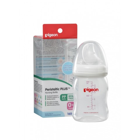Pigeon Peristaltic Plus Bottle 160mL (PP) SS Teat