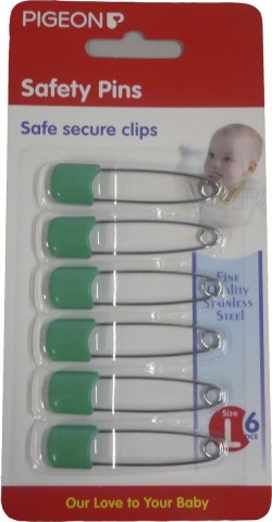 Pigeon Safety Pins 6pk
