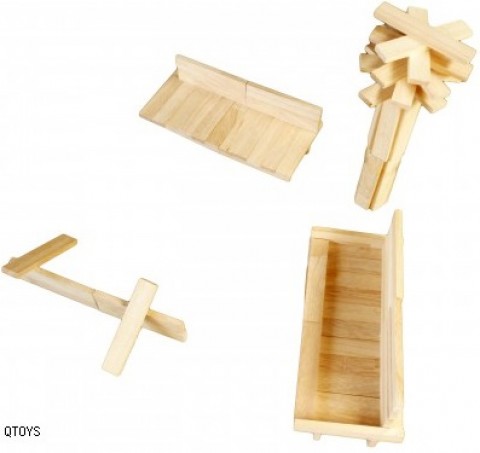 Qtoys Natural Wooden Planks 200 Pcs