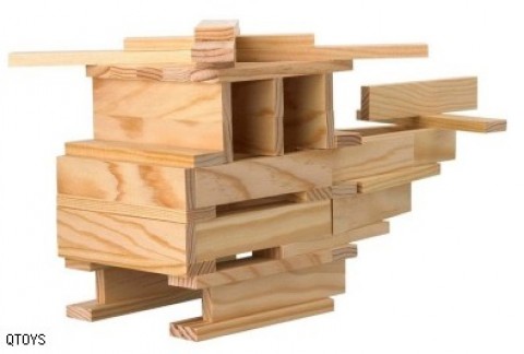 Qtoys Natural Wooden Planks 200 Pcs