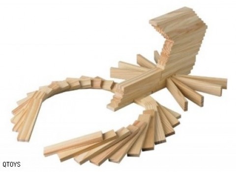 Qtoys Natural Wooden Planks 200 Pcs
