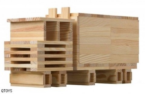Qtoys Natural Wooden Planks 200 Pcs