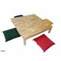 Qtoys Low Square Table 100 cm with 4 cushions