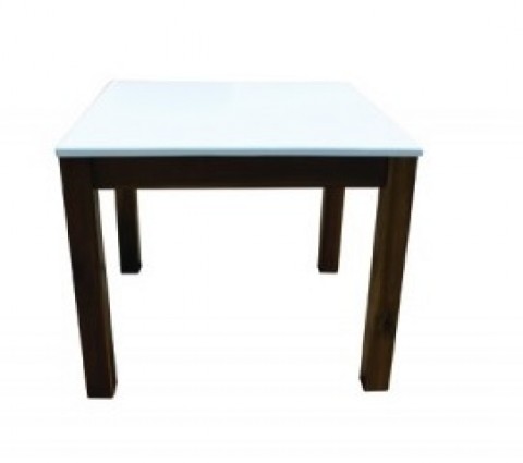 Qtoys White Top Timber Table With White Seat Stacking Chairs Qtoys White Top Timber Table With White Seat Stacking Chairs