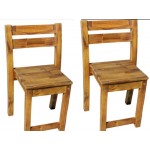 Qtoys Stacking Chairs - Acacia Timber - set of 2