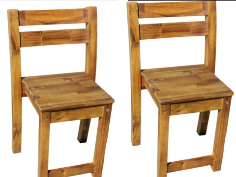 Qtoys Stacking Chairs - Acacia Timber - set of 2 Qtoys Stacking Chairs - Acacia Timber - set of 2